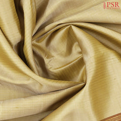 Flax Yellow Kanchipuram Silk Saree