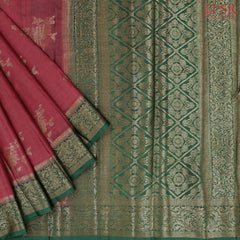 Maroon Banaras Tussar Silk Saree