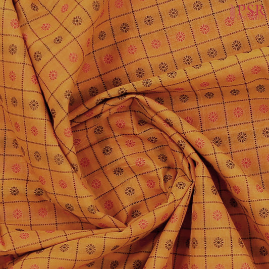 Mustard Orange Kalakshetra Kovai Cotton Saree