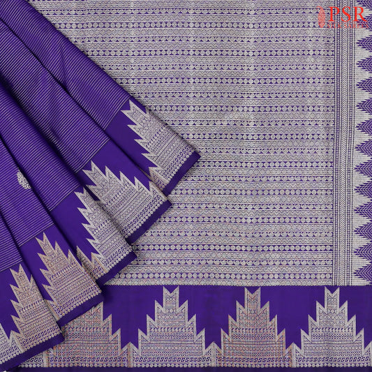 Spanish Violet Kanchipuram Silk Saree