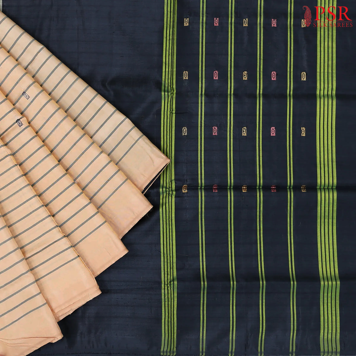 Light Saffron Vazhainaar Silk Saree