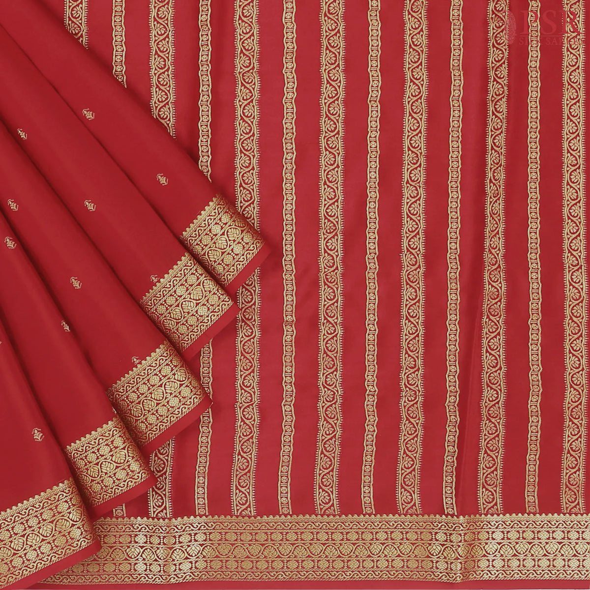 Red Mysore Silk Saree