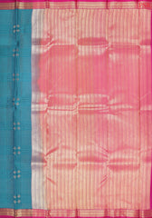 Peacock Blue Fancy Kanchipuram Silk Saree