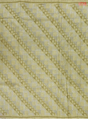 Olive Yellow Semi Tussar Embroidery Saree