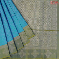 Chintamani Blue Soft Silk Saree