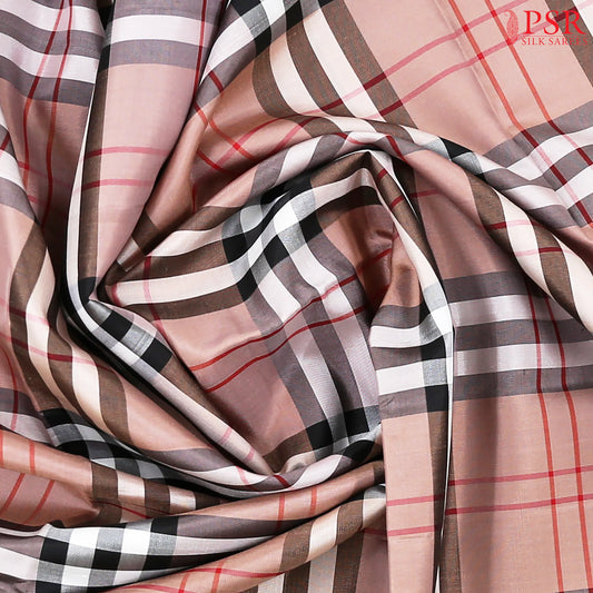 Mauve Peach Soft Silk Saree