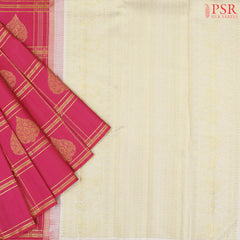 Dark Pink Kanchipuram Silk Saree