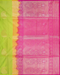 Chartreuse Green Soft Art Silk Saree