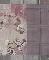Pastel Peach Kadhi Tussar Silk Saree