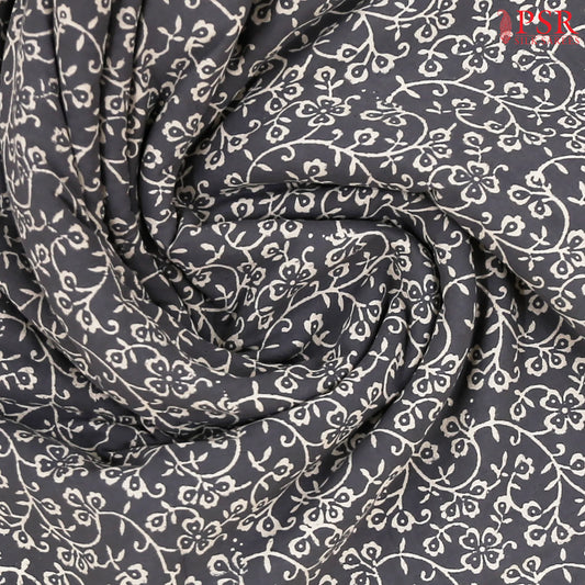 Grey Cotton Print Running Material