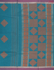 Dark Turquoise Kovai Cotton Saree