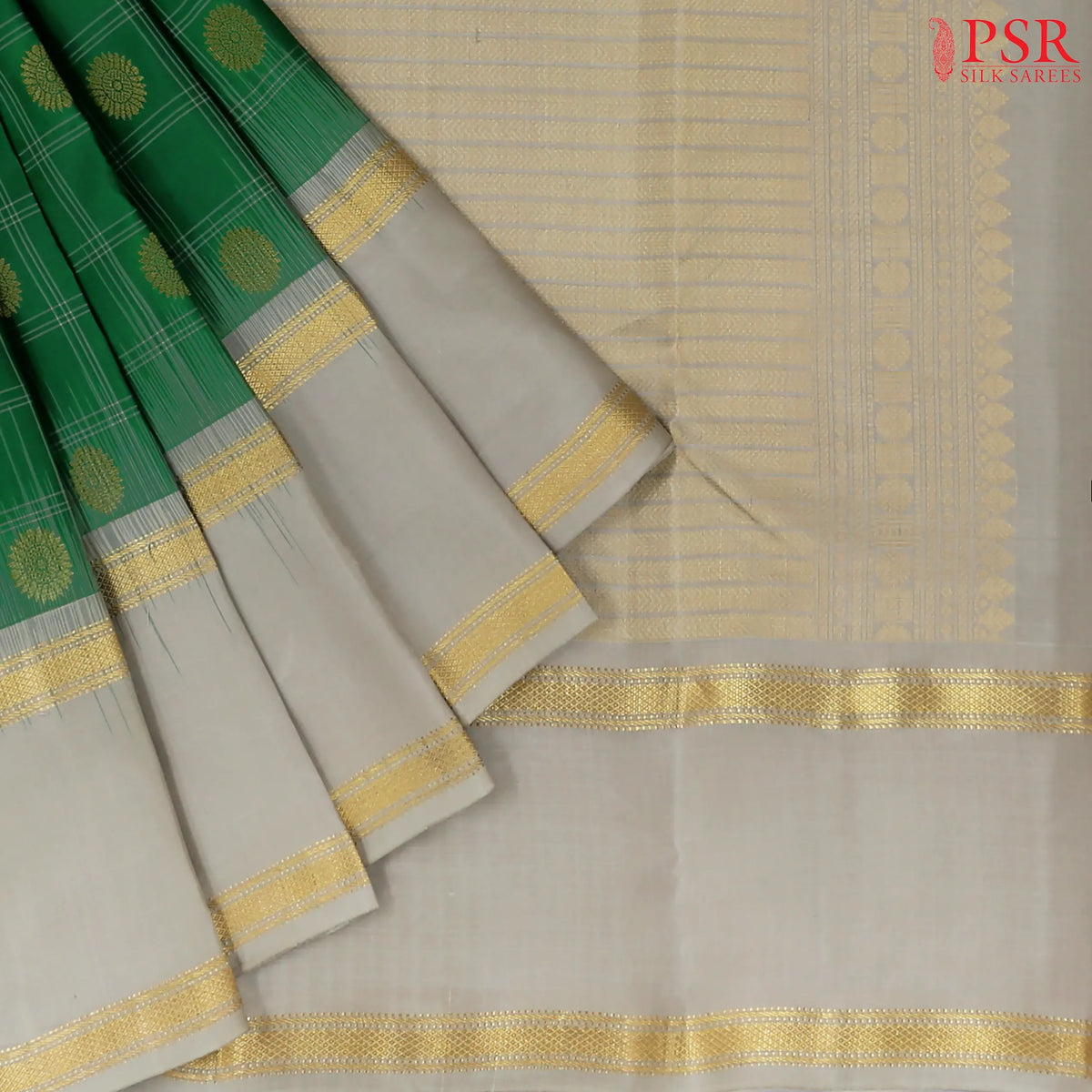 Dark Green Fancy Kanchipuram Silk Saree