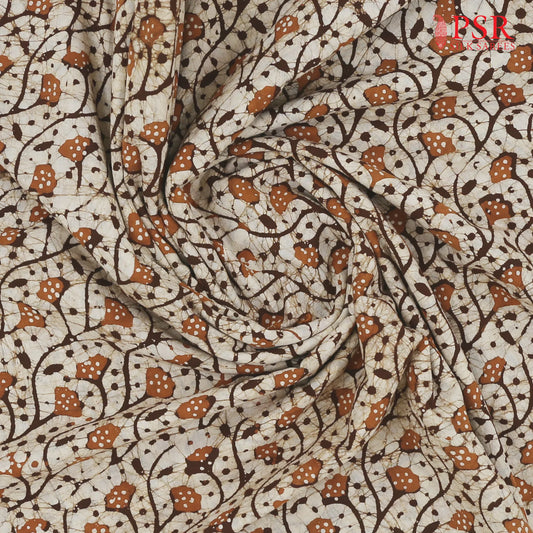 Brown Batik Print Running Material
