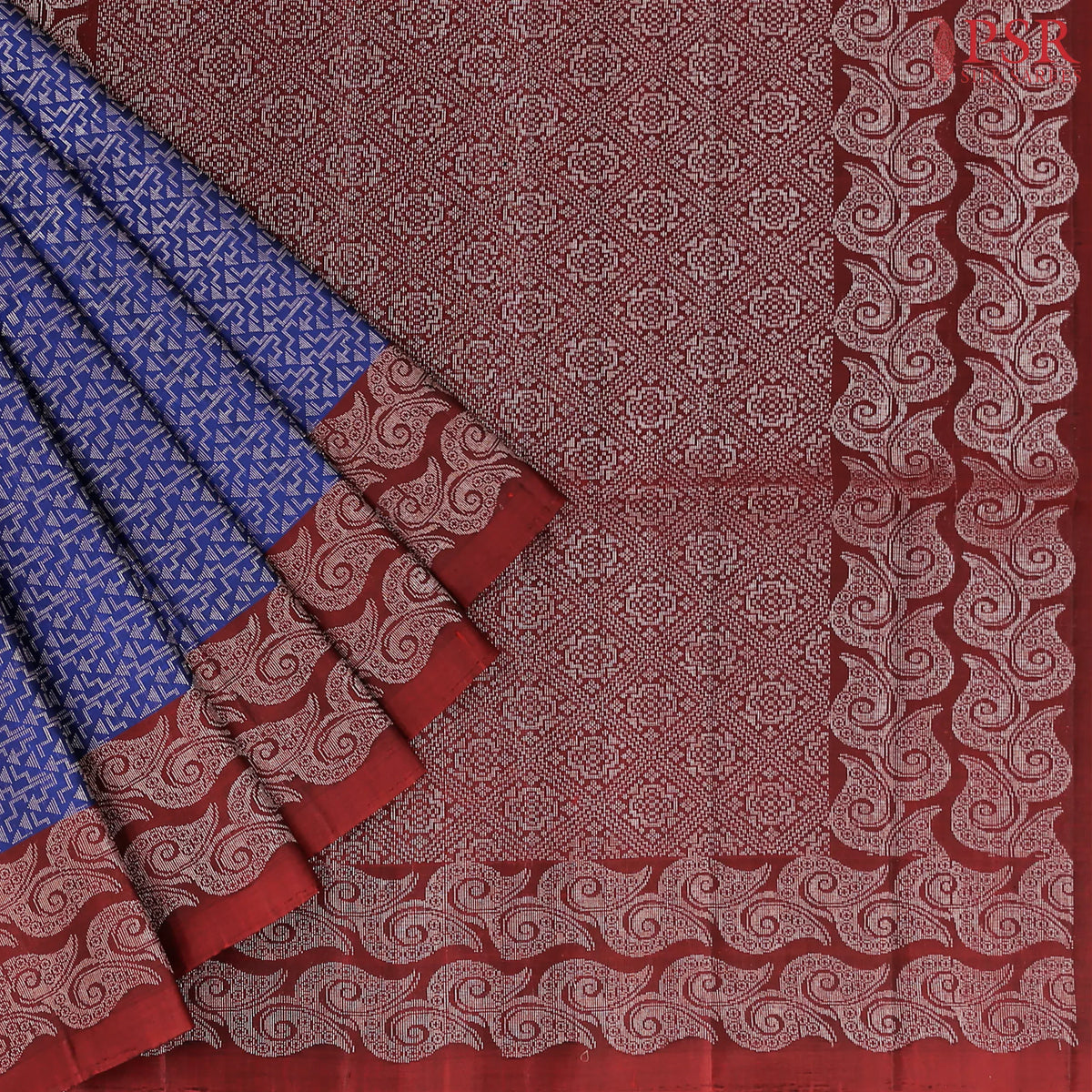 Cobalt Blue Soft Silk Saree