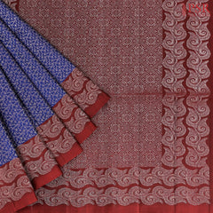 Cobalt Blue Soft Silk Saree