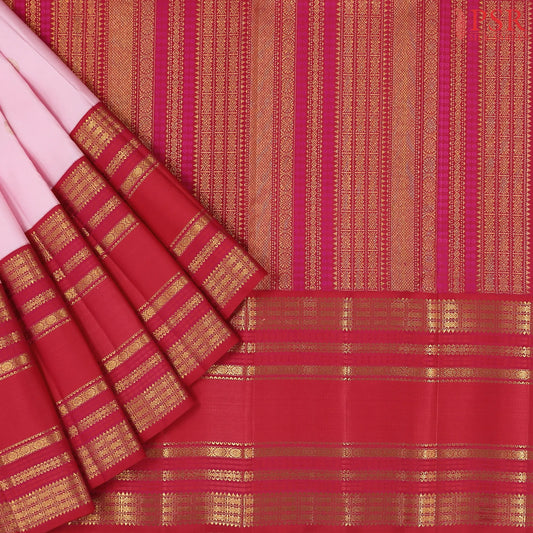 Pastel Pink Kanchipuram Silk Saree