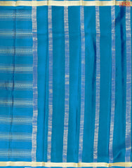 Peacock Teal Mysore Silk Saree
