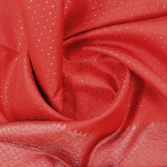 Red Kanchipuram Jacquard Silk Saree