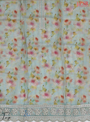 Light Turquoise Organza Dress Material