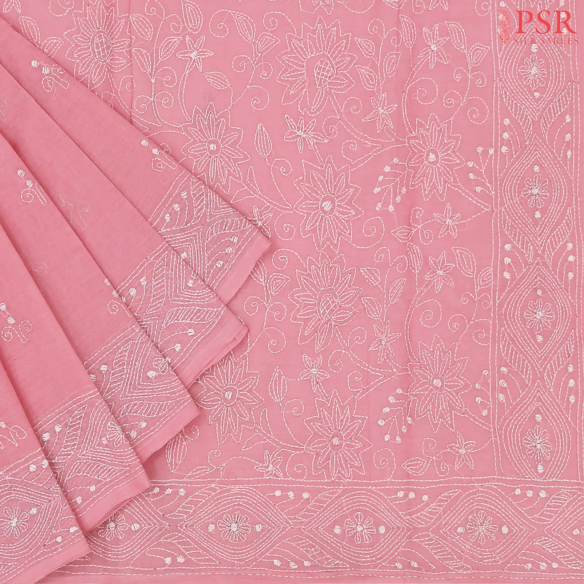 Light Pink Bengal Cotton Saree