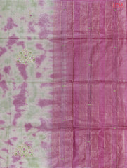 Orchid Pink & Light Green Kadhi Tussar Silk Saree