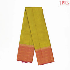Olive Yellow Kanchipuram Silk Saree