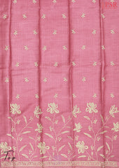 Flamingo Pink Tassar Silk Dress Material