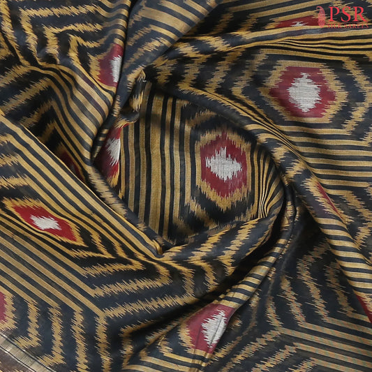 Black Patola Silk Cotton Saree