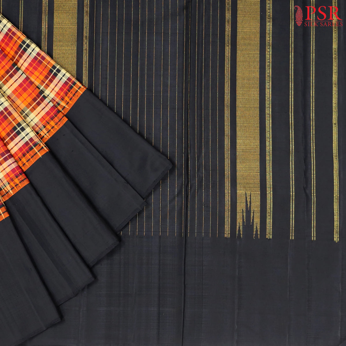 Multicolor Kanchipuram Silk Saree