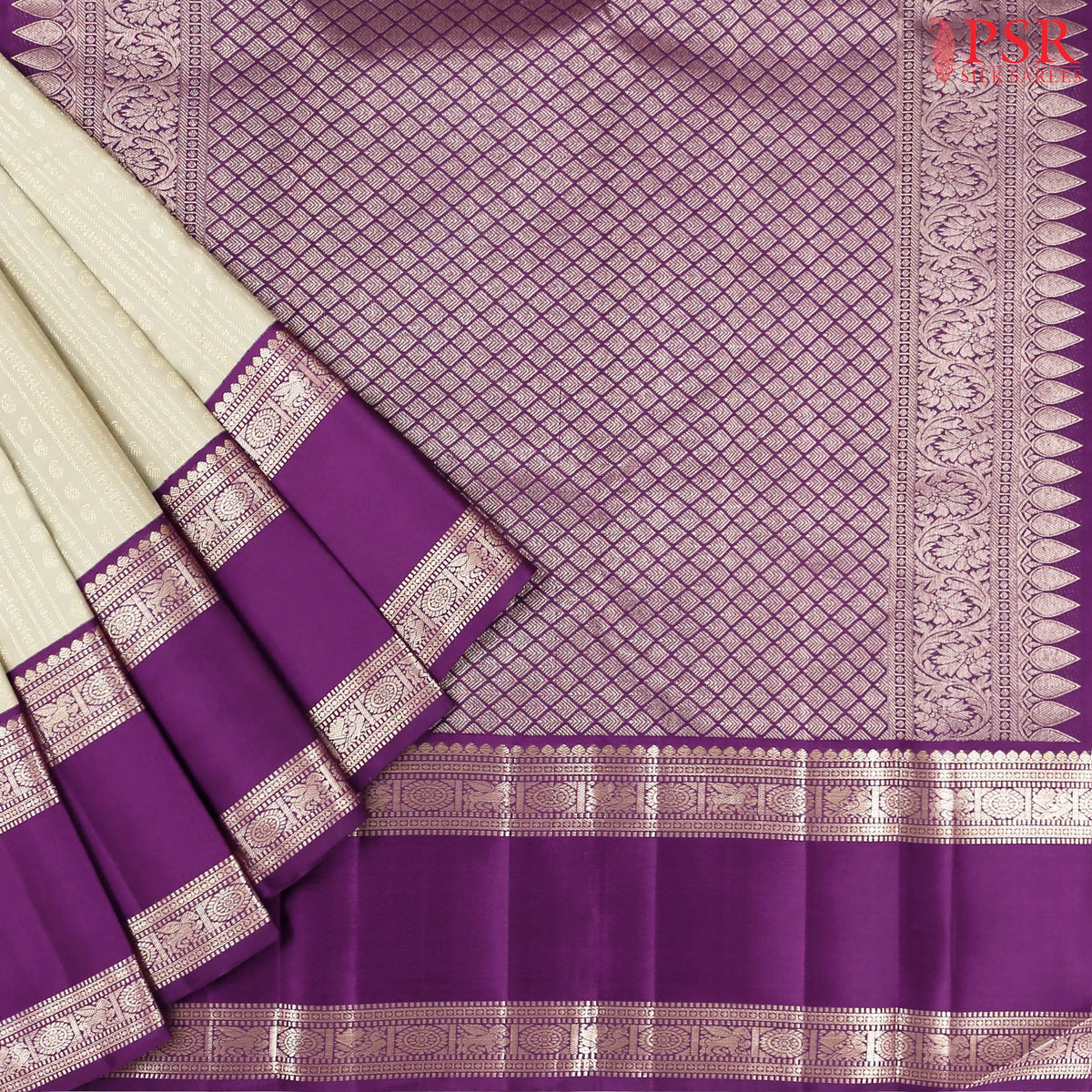 Grey Kanchipuram Silk Saree