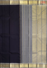 Grape Black Kanchipuram Silk Saree