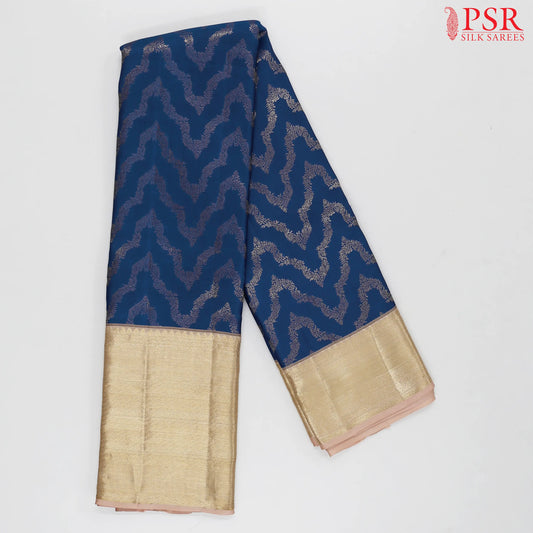 Yale Blue Kanchipuram Silk Saree