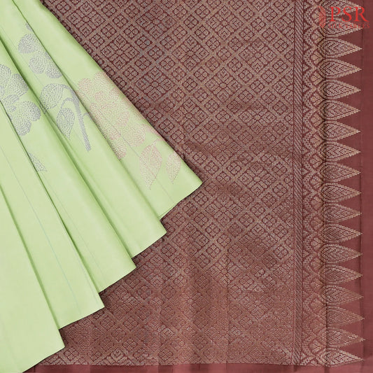 Light Pistachio Kanchipuram Silk Saree