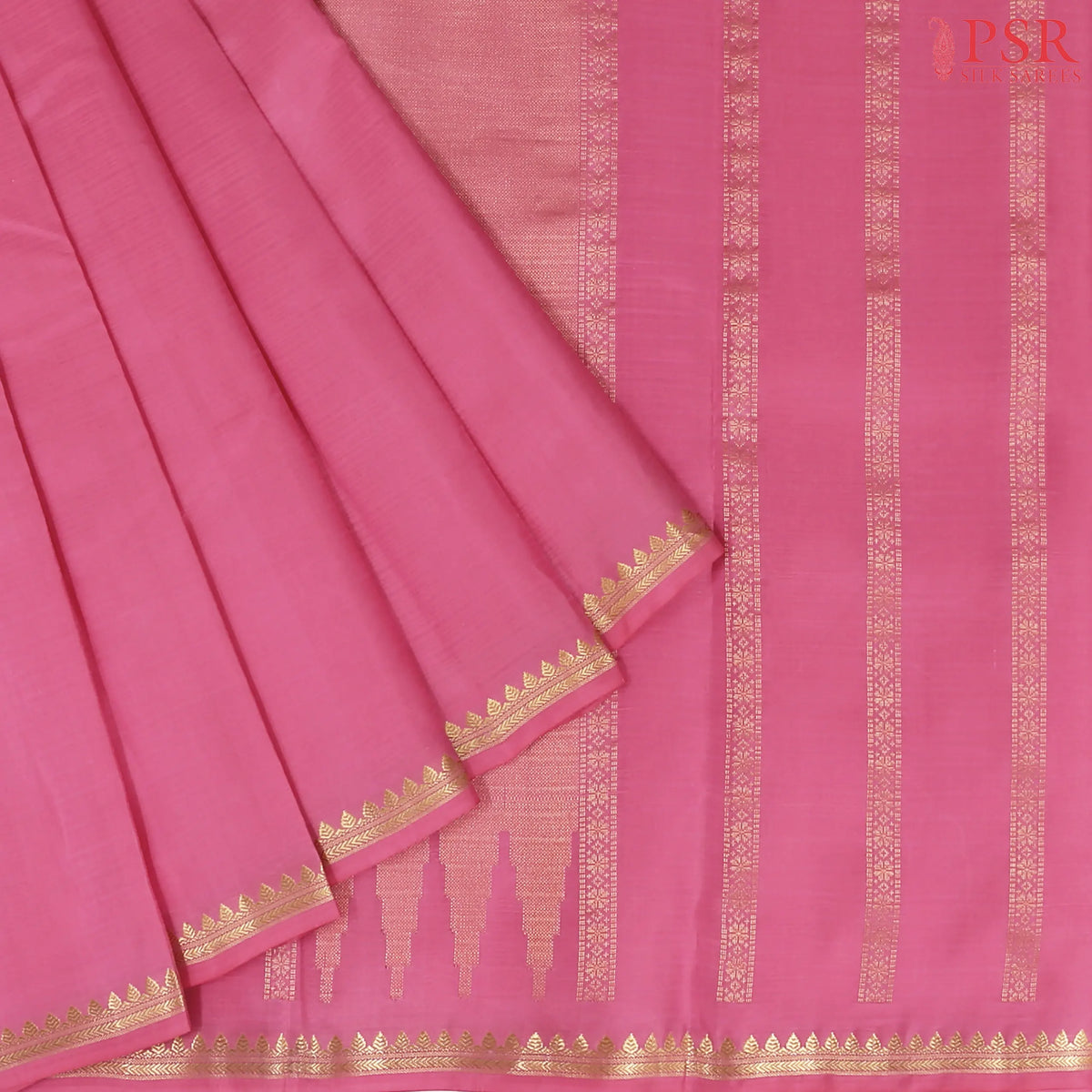 Pink Arani Silk Saree