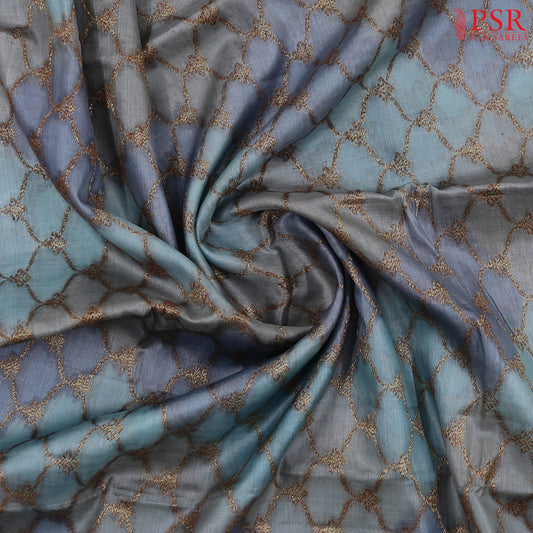 Heavenly Blue Banaras Tussar Silk Saree