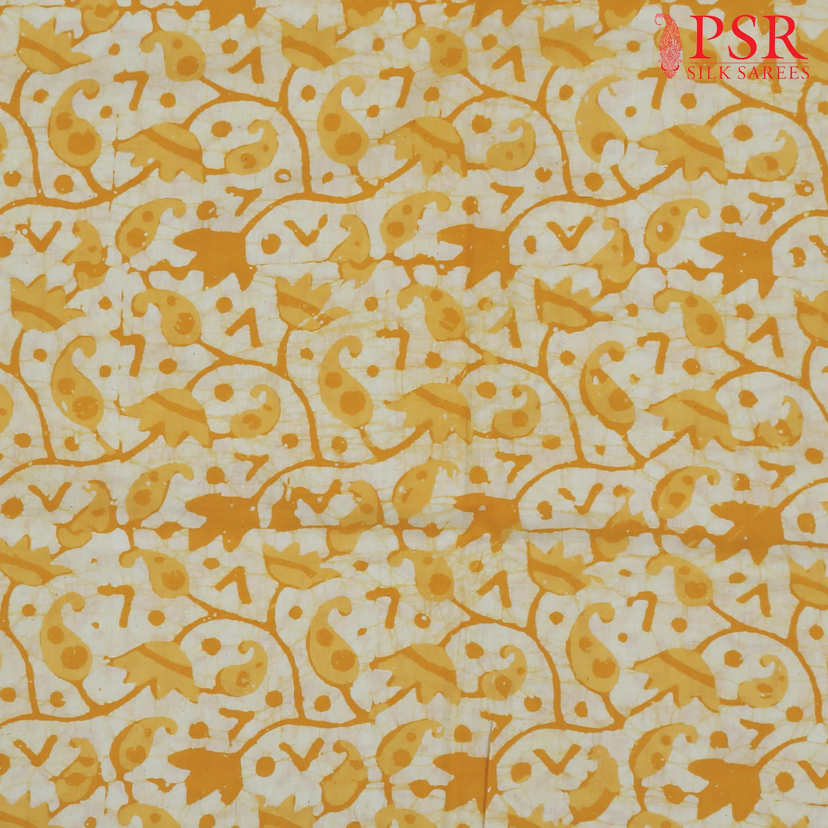 Yellow Batik Print Running Material