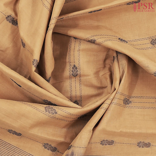Ginger Tan Kanchi Cotton Saree