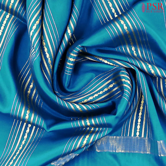 Peacock Teal Mysore Silk Saree