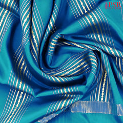 Peacock Teal Mysore Silk Saree