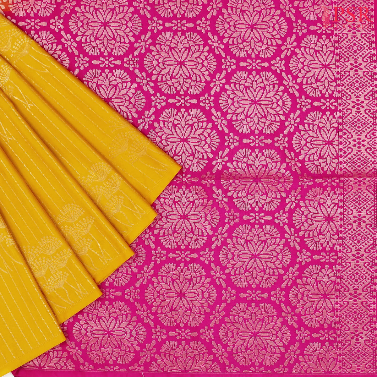 Mustard Yellow Soft Art Silk Saree