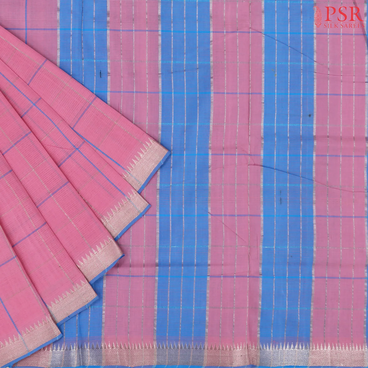 Pink Mangalagiri Cotton Saree