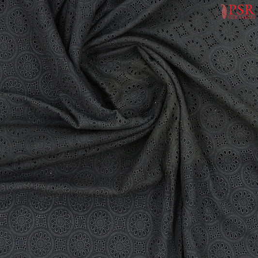 Shadow Black Hacoba Embroidery Running Material
