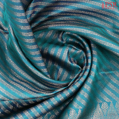 Teal Blue Fancy Kanchipuram Silk Saree