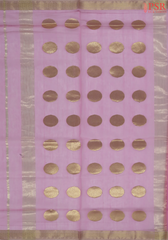 Light Pink Maheshwari Silk Cotton Saree