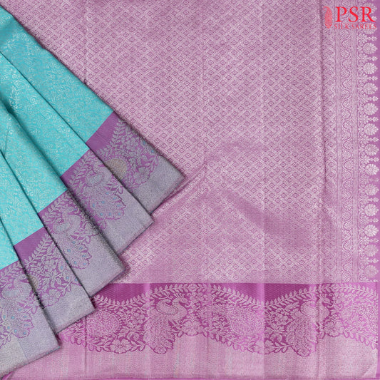 Light Blue Kanchipuram Silk Saree