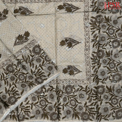 Grey Cotton Dress Material