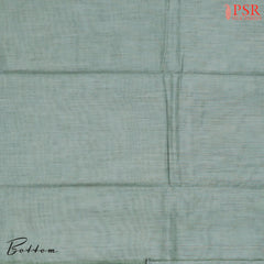 Soft Turquoise Olive Assam Silk Dress Material