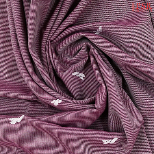 Chinese Violet Byloom Cotton Saree