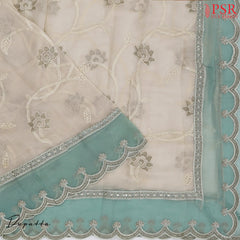 Light Turquoise Organza Dress Material