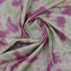 Orchid Pink & Light Green Kadhi Tussar Silk Saree